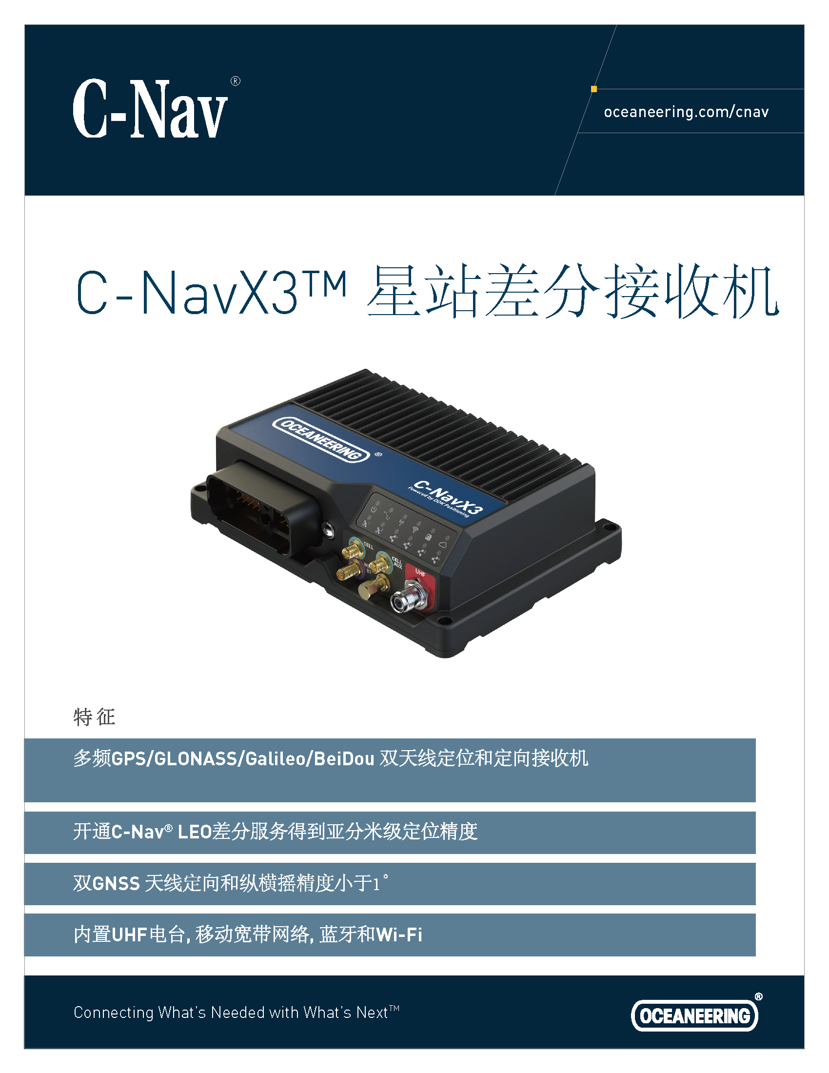 C-NAN X3星站差分定位接收机 DP动态 全海域星站 远海厘米级定位系统